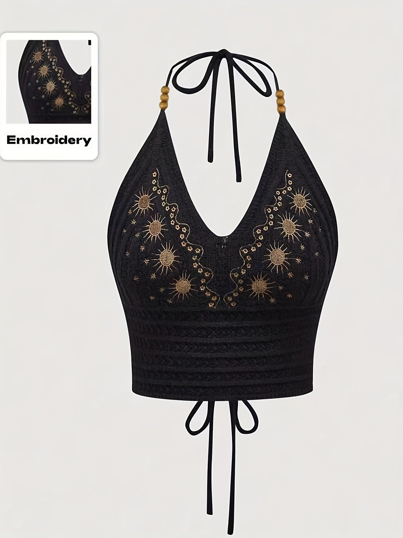 Women's Ethnic Style Textured Design Neck Vest